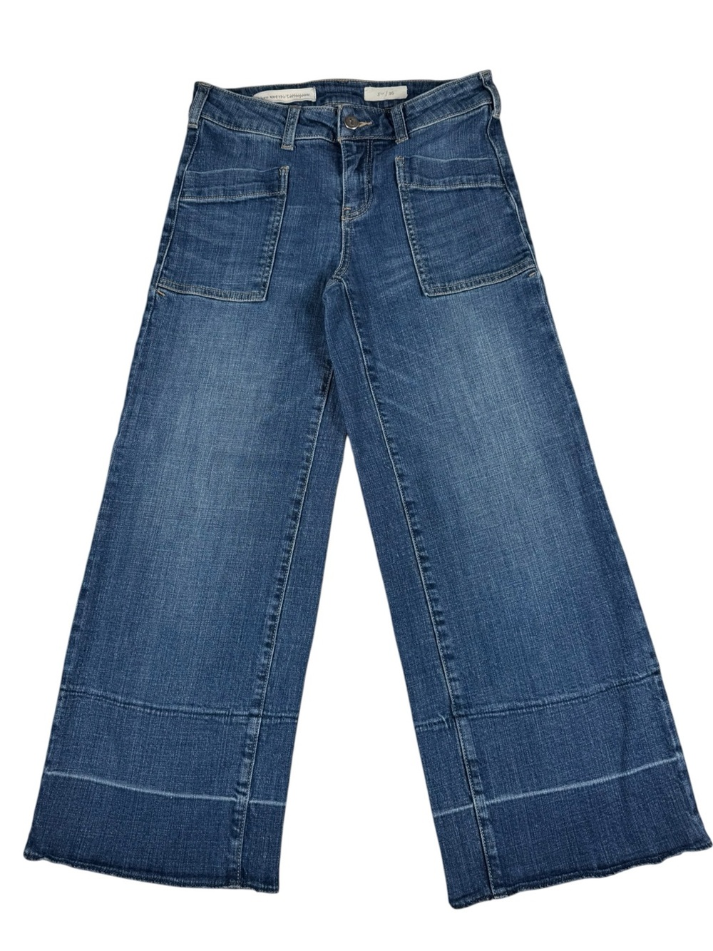 Anthropologie Pilcro Patch Pocket Wide-Leg jeans, 26